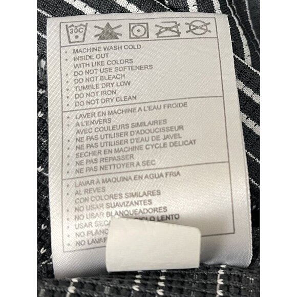 NIKE GOLF Fit Dry Performance Mens XL Black/White Striped S/S Polo Shirt EUC - Picture 5 of 8